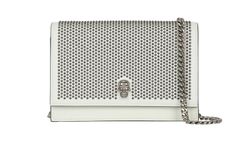 Studded Skull Mini Bag, Leather, White, 3*